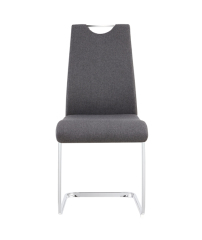 Dark Grey Chrome Leg Chair