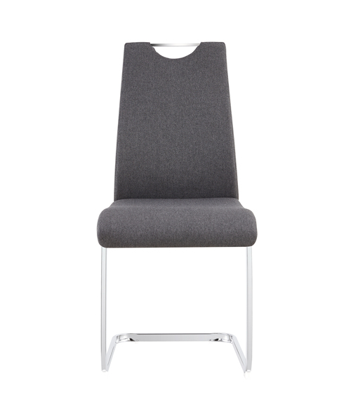 Dark Grey Chrome Leg Chair