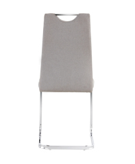 Light Grey Bow Leg Dining Chair