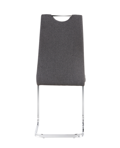 Dark Grey Chrome Leg Chair