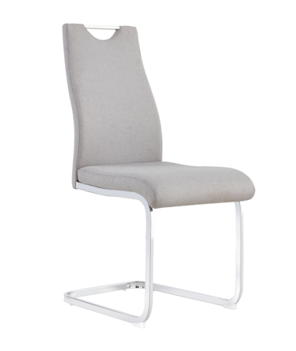 Light Grey Bow Leg Dining Chair