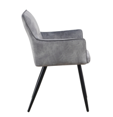 Gray Dining Chair with Armrest