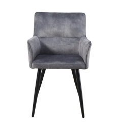 Gray Dining Chair with Armrest