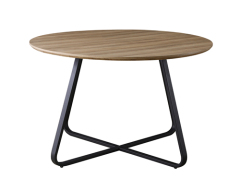 Round Oak Veneer Dining Table