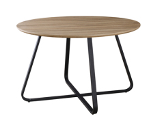 Round Oak Veneer Dining Table