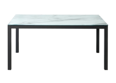 White Marble Glass Dining Table