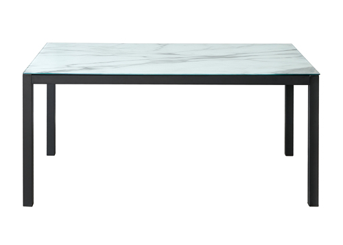 White Marble Glass Dining Table