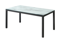 White Marble Glass Dining Table