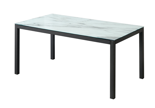 White Marble Glass Dining Table