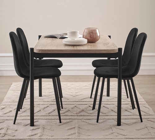Wood Dining Table and 4 Chairs