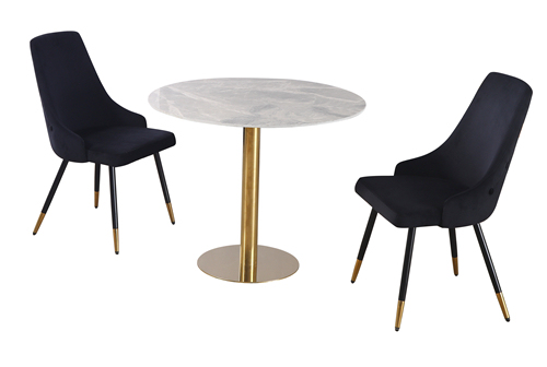 Gold Marble Dining Table Set