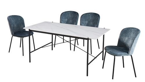 White Marble Dining Table Set