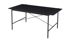 Black Marble Dining Table Set