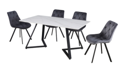 Modern Marble Dining Set for 6