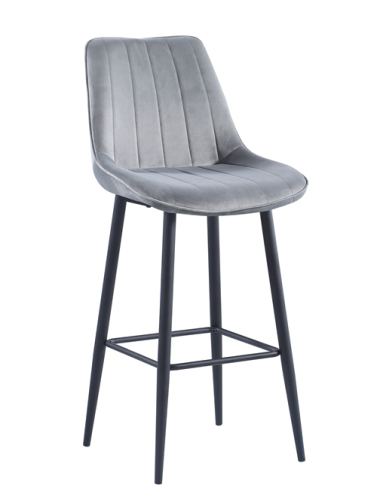 Upholstered Bar chair with Footrest