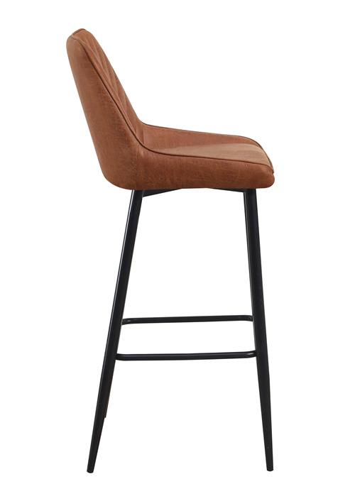 Brown Microfiber Barstool