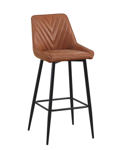 Brown Microfiber Barstool