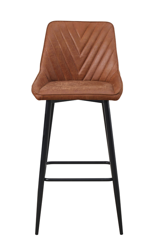 Brown Microfiber Barstool
