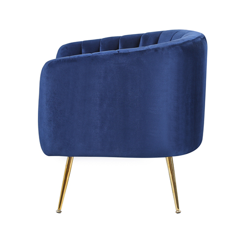 Blue Velvet Accent Chair