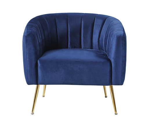 Blue Velvet Accent Chair
