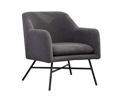Black Fabric Cushion Lounge Chair