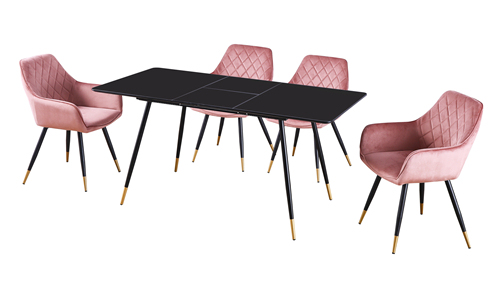 Extendable dining set for 6