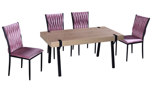 Wood Veneer Dining Table Chairs