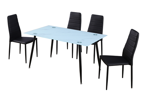 Glass Dining Table Set for 4