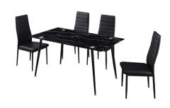 Glass Dining Table Set for 4