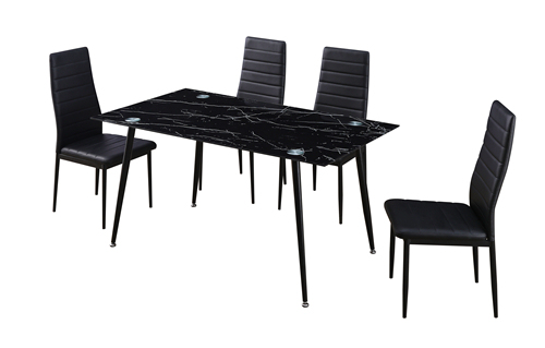 Glass Dining Table Set for 4