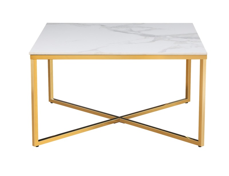 Square White Marble Coffee Table