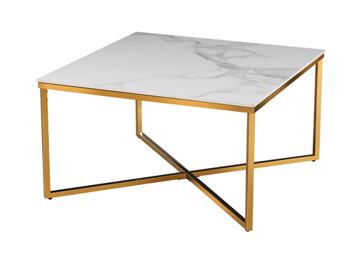 Square White Marble Coffee Table
