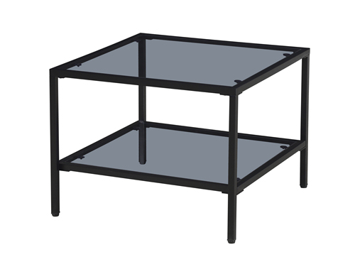 Smoky Glass Metal Coffee Table