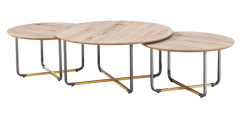 Stainless Base Round Coffee Table