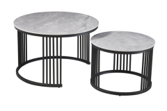 Grey Marble Coffee Table Set