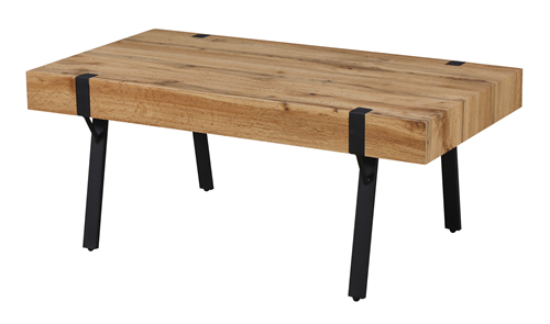 Oak Metal Frame Coffee Table