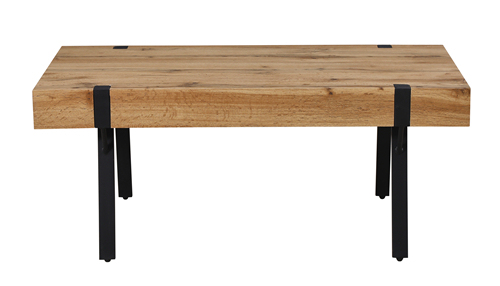 Oak Metal Frame Coffee Table