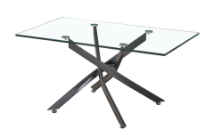 Glass and Metal Coffee Table