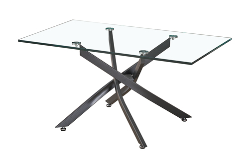 Glass and Metal Coffee Table