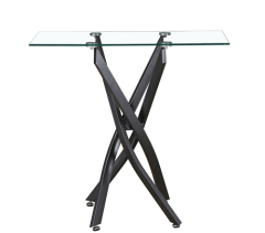 Cross Legs Glass Console Table