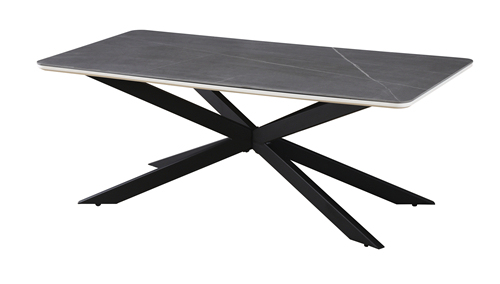 Gray Faux Marble Coffee Table