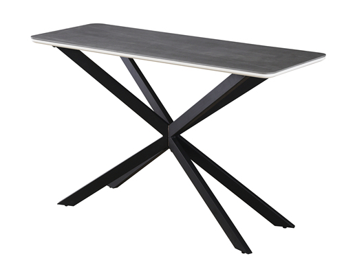 Grey Faux Marble Console Table