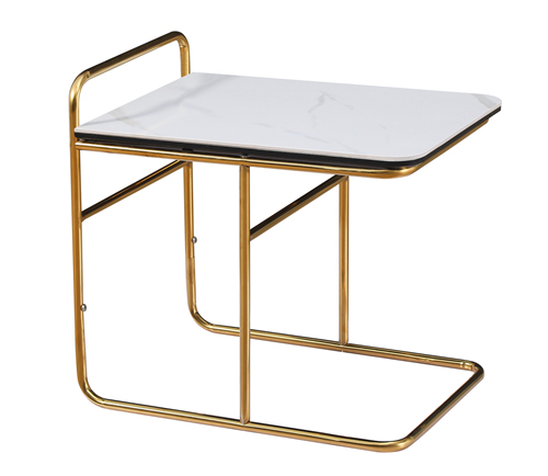 Gold Metal Frame End Table