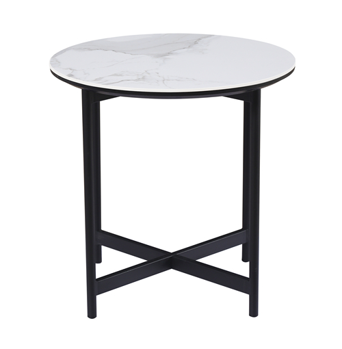 Small White Marble End Table