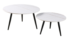 Marble Round Coffee Table 2 Piece