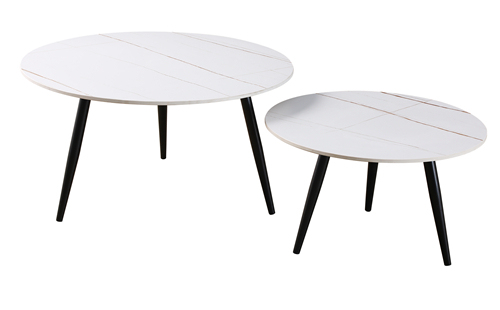 Marble Round Coffee Table 2 Piece