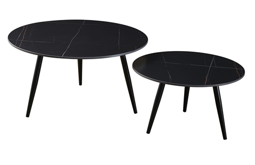 Marble Round Coffee Table 2 Piece