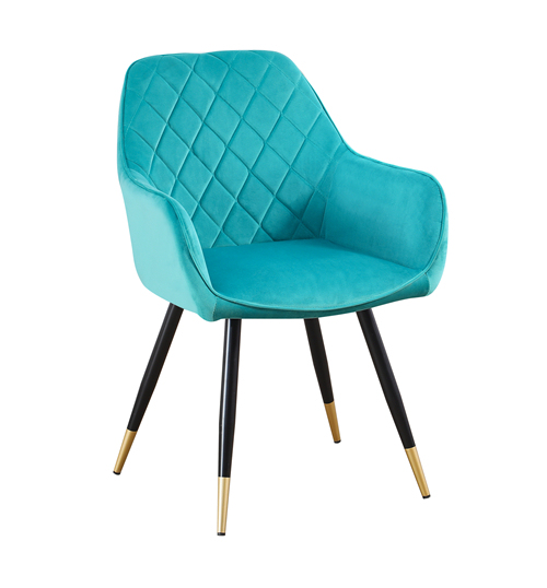 Cyan Velvet Dining Chair