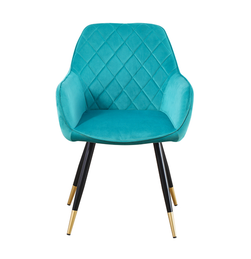 Cyan Velvet Dining Chair