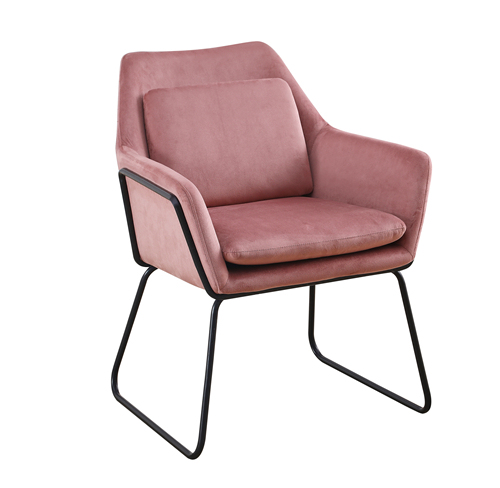 Modern Pink Upholstery Loveseat